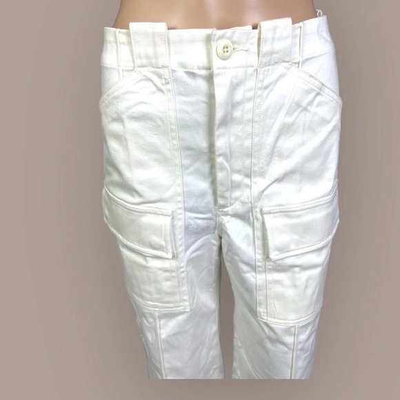 Polo Ralph Lauren Womens Straight Leg Cargo White Trousers Size 6 - Picture 5 of 14